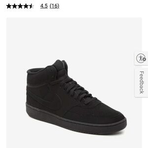 Nike Boys Black High-Top Sneakers Size 7Y